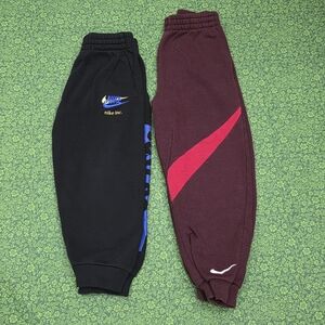Nike Kids Black and Maroon Sweatpants Set